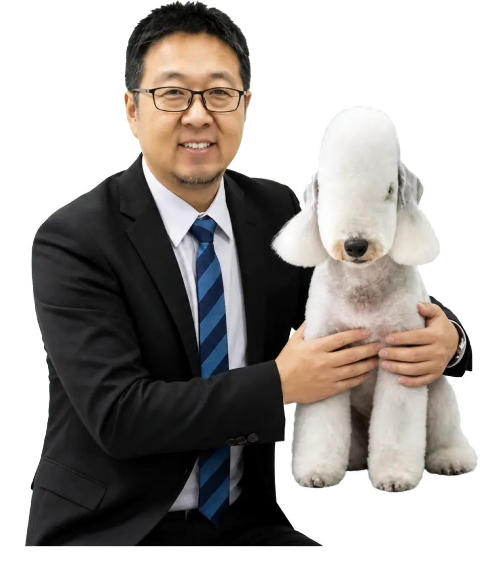 教师宋新杰与宠物犬